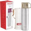MILTON Glassy 1000 Thermosteel Borraccia per acqua calda e fredda 24 ore con coperchio per bicchiere | Borraccia da palestra | Casa | Cucina | Escursionismo | Trekking (Grigio,1000 ml | 34 once)