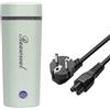 Rauwseul Bollitore Elettrico da Viaggio, 350ml, 300W, 304 Acciaio Inox, Verde