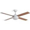 LEDKIA LIGHTING Ventilatore da Soffitto Navy Evo Bianco con Luce LED, Motore DC 30W Silenzioso, Pale Effetto Legno Naturale, 6 Velocità, 132 cm, 48 dB, Telecomando
