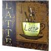 HAKU Appendiabiti da Parete Motivo, Vintage, MDF, Metallo - Dim. L 40 cm x A 40 cm x P 7 cm, Stile Industriale