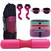 Li Fangfang Kit di allenamento for fasce for glutei da 9 pezzi | Borsa portatile, allenamento for le gambe dei glutei(Pink)