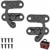 TFSYLISA 2 Pezzi Antico Hasp, Vintage Chiusura a Gancio con Viti | Ganci di Bloccaggio Anticati per Scatola di Legno Portagioie Armadio Accessori 33 x 28 mm