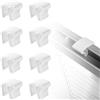banjiabb 8 morsetti per tende, supporto universale in plastica, per tapparelle in alluminio, senza foratura, montaggio senza viti e foratura, plastica, bianco