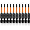 Glamifyr Set di 10 punte Torx per avvitatori a punta esagonale, Torx 50 mm, lunghezza 1/4, set di cacciaviti T10, con scatola dispenser