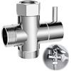 AYHYHLJZJ 3 vie Valvola in Ottone G1/2, Invertitore Doccia Miscelatore Cromato, Rubinetto Wc 3 Vie Per Bagno e Cucina