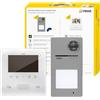 VIMAR Elvox K7559.R Kit videocitofonico Due Fili Plus espandibile a colori: 1 Videocitofono Vivavoce 7559, 1 Targa Roxie 40170 e Lettore Controllo Accessi, 5 Chiavette RFID Mifare