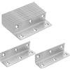 HNJKJEU 12 Pezzi Staffe a l per Legno In Acciaio Inox A Forma di L Connettore Angolare Staffe Angolari 90 Gradi Legno Staffetta Angolare Angolari Metallo per Legno Squadrette Angolari (10 x 2,5 x 2,5 cm)
