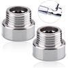 Beatific 2 prolunghe per rubinetto, 1/2 pollici x 10 mm, G1/2 pollici (IG Ø 19,8 mm X AG Ø 20,4 mm) in acciaio inox, prolunga filettatura DN15, prolunga per rubinetti, valvole angolari, soffioni doccia