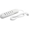 BTICINO Ciabatta Multipresa Elettrica Slim 6 Posti, 4Prese Bipasso 10/16A + 2 Prese USB tipo A 2,4A, Ciabatta Elettrica con Interruttore e Cavo di 1,5m Spina 10A, Salvaspazio Robusta e Sicura, Bianco