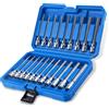 SPEEDWOX Set di 20 chiavi a brugola extra lunghe da 3/8, standard SAE e metriche (da 1/8 a 7/16, da 3 mm a 12 mm) per trapani a percussione e chiavi a cricchetto CR-V e S2 in acciaio CR-V e S2 con