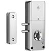 Generic Kit di blocco per porta con telecomando, senza fili, intelligenza, senza chiave, serrature per porte domestiche, in lega di zinco, serrature intelligenti per app e sblocco app (argento)