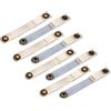QUARKZMAN Confezione da 8 Fascette in Cuoio per Cavi 90x12 mm Clip in Pelle | Dorata, Portatili, per Gestione Cavi Auricolari