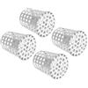 PATIKIL 4 Pezzi Filtro Parafoglie 2-1.6 Cappuccio Di Terminazione Argento | PVC, Griglia Di Copertura Ventilazione, Copertura Tubo Di Scarico Conico, Filtro Colino, Acciaio Inossidabile