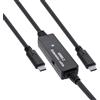 InLine cavo attivo gen. 1 USB 3.2, spina USB-C a spina USB-C, nero, 10m