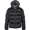 Schott NYC IDAHO2, Piumino con Cappuccio con Cerniera Unisex - Adulto, Nero, XL