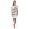 Mamatayoe Vestito Romeo&Juliet per Donna, Manica Corta, Scollo Rotondo, Bianco