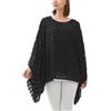 CuteSwan Camicetta da donna in chiffon Lagenlook con maniche a pipistrello casual allentata in caftano, Rosso