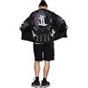 G-LIKE - Cardigan da uomo in stile kimono estivo, abbigliamento tradizionale giapponese, costume haori, tunica taoista, giacca a maniche lunghe, cappa in stile cinese, camicia da notte, accappatoio