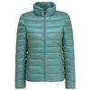 GELing Donna Piumino Manica Lunga Colletto Dritto Ultra Leggero Giubbotti Imbottiti Giacca Inverno Verde scuro M