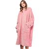 Tuopuda Felpe con Cappuccio Donna Oversize Pullover Blanket Hoodie Manica Lunga Felpa con Coperta 2 Tasche Fleece Jumper Coperta Gigante con Cappuccio Taglia Unica Sweatshirt Cappotto