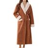 HAOLEI Vestaglia per Coppia Donna Pile Invernale Lunga Accappatoio Elegante Flanella Morbido Taglie Grandi Calda Camera Accappatoio Pigiama da Notte Regalo Natale Vestaglie Abbigliamento da Casa