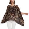 CuteSwan Camicetta da donna Lagenlook caftano con maniche a pipistrello in chiffon bohémien sciolto floreale camicetta tunica