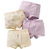 Generico Culotte Bambina 3-14 Anni Floreale Confezione da 4 Boxer Ragazza Orso Cartoon Mutande Vita Alta Fiocco Leggero Mutandine Shorts Intimo Traspirante Comodo Morbido Estive Sport (Viola, 3-4 Anni)