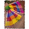 TRENDMALLS Chinon seta tessitura multicolore strisce design Dupatta (D10-Multi)