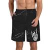 Generic Pantaloncini Skeleton Hand Rock Party Metal Swim Shorts Regolabile Pantaloncino Casual Calzoncini da Bagno per Spiaggia Campeggio All'Aperto