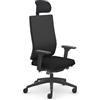 Sedus Se:do Pro - Sedia da ufficio ergonomica, girevole, con schienale imbottito e poggiatesta