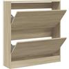 vidaXL Scarpiera Rovere Sonoma 80x21x87,5 cm in Legno Multistrato