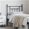 SKTQYQO Testiera Letto Acciaio Nero 75 cm | Struttura in metallo verniciato a polvere, gambe stabili, supporto per la schiena, per letti singoli