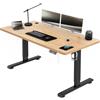 Airfish Scrivania Regolabile in Altezza 140x70, Scrivania Ufficio con Promemoria per la sedentariet, Standing Desk con Funzione di Memoria con Altezze, Beige