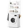 Sinote Store Mobile Lavatrice in Ferro con 3 Ripiani e 4 Ganci Rimovibili (Bianco)