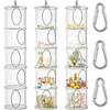 Fayskpwe 3pcs Organizer Portaoggetti Pieghevole da Appendere a 5 Livelli (Grigio) | Cestello Portaoggetti in Rete Sospesa, Sacchetto Organizer Portaoggetti Appesi per Cameretta, Per Camera dei Bambini, Bagno