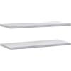 vidaXL Mensole a Muro 2 pz 100x40 cm Argento in Acciaio Inossidabile
