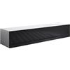 MB Muebles Bonitos, Mobile TV Sospeso a Parete Luke H2, Melamina, Finitura Lucida, Bianco e Nero, 160x30x40cm