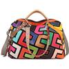 Segater® Borsa per la spesa multicolor da donna in pelle di manzo colorato patchwork 2019 NUOVO TOP Votato Grande Borsa a tracolla Hobo Borse, Multicolored-c, taglia unica