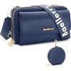 GOUNNU Borse a Tracolla Donna, Piccola Borsa per Cellulare a Tracolla, Borsa Tracolla in Pelle PU, Crossbody Bag con Tracolla Ampia e Regolabile (Blu)