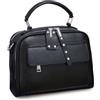 NICOLE & DORIS Borsa a Mano Piccola Donna Borse Spalla con Tracolla Regolabile e Rimovibile Borsa a Tracolla PU Pelle per Shopping Lavoro Incontri Viaggio Nero A