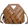 yanyaxm chengshao Borsa tote intrecciata in pelle vegana for borse da donna con manico superiore e borsette a tracolla(Light Brown)