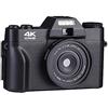 CCZRD Fotocamera Digitale 3.0 Inch Flip Screen Home Volg Viaggi Portatile Wifi Grandangolare 48MP Micro Single 16X Camera Cattura Facilmente Momenti Meravigliosi(Wide-angle mirror)