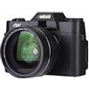 CCZRD Fotocamera digitale da 48 MP 4K 180 ° Flip Screen Webcam for obiettivo macro grandangolare Cattura Facilmente Momenti Meravigliosi(32G,With Specialised len)