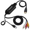Anber-Tech Continua RCA a HDMI adattatore,AV a HDMI Converter,1080P Mini RCA composito CVBS Video Audio Converter Adapter