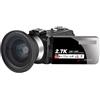 DIGNIFE Videocamera, 2.7K Video Camera Camcorder 3 0MP Digital Vlogging .0Inch Flip Screen Recorder With Microphone(16G SD Card,Groen)