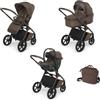 Foppapedretti Trio Foppapedretti Commander Cinnamon Brown com Seggiolino Auto DISK INFANT i-Size R129 + Borsa