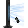 HOMCOM Ventilatore a Torre 45W a 4 Modalità e 3 Velocità con Timer da 12h, in ABS, Ø31.5x93 cm, Nero|Aosom