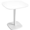 HOMCOM Tavolo da pranzo per 4 persone tavolo da cucina quadrato stile moderno con piano effetto legno, 70 x 70 cm, bianco | Aosom Italy