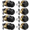 Sopoby Set di 4 pomelli per porta di ingresso con chiave e serratura a cilindro singolo, colore: nero