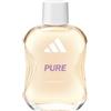 adidas Pure Eau de Toilette, 100ml (Confezione da 1), Note di Cacao, Pera e Benzoino, Profumo femminile, A lunga durata, Fragranza ispirata allo sport